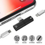 Wholesale New Mini 2-in-1 IP Lighting iOS Multi-Function Connector Adapter with Charge Port and Headphone Jack for iPhone, iDevice (Rose Gold)